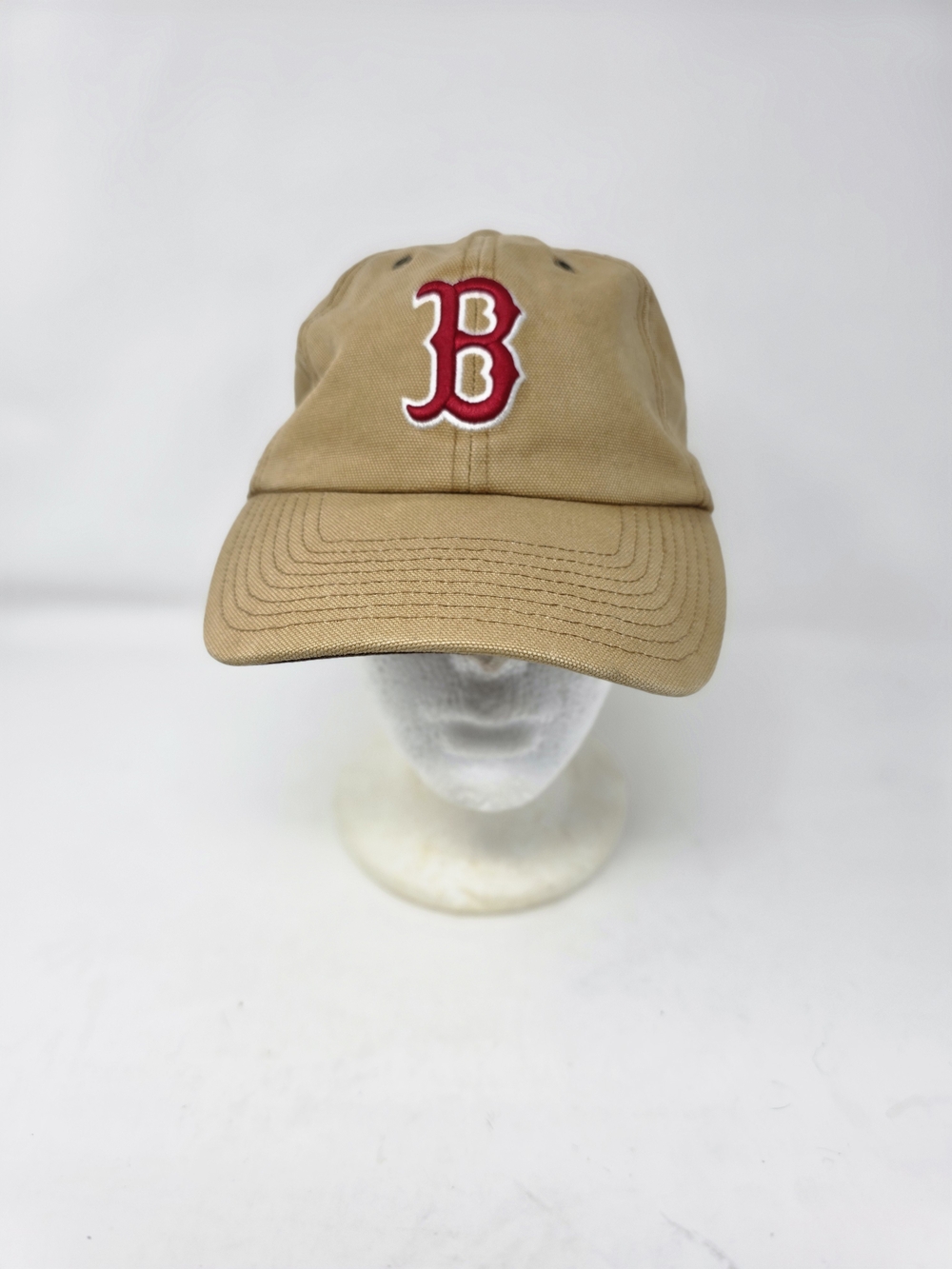 Carhartt 47 Brand Boston Red Sox Hat Cap Duck Canvas Strapback Brown MLB Dad Hat